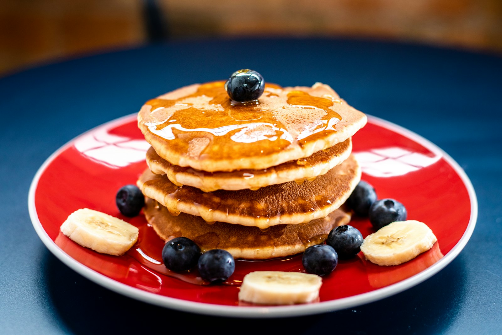 A fresh stack of pancakes ready to serve