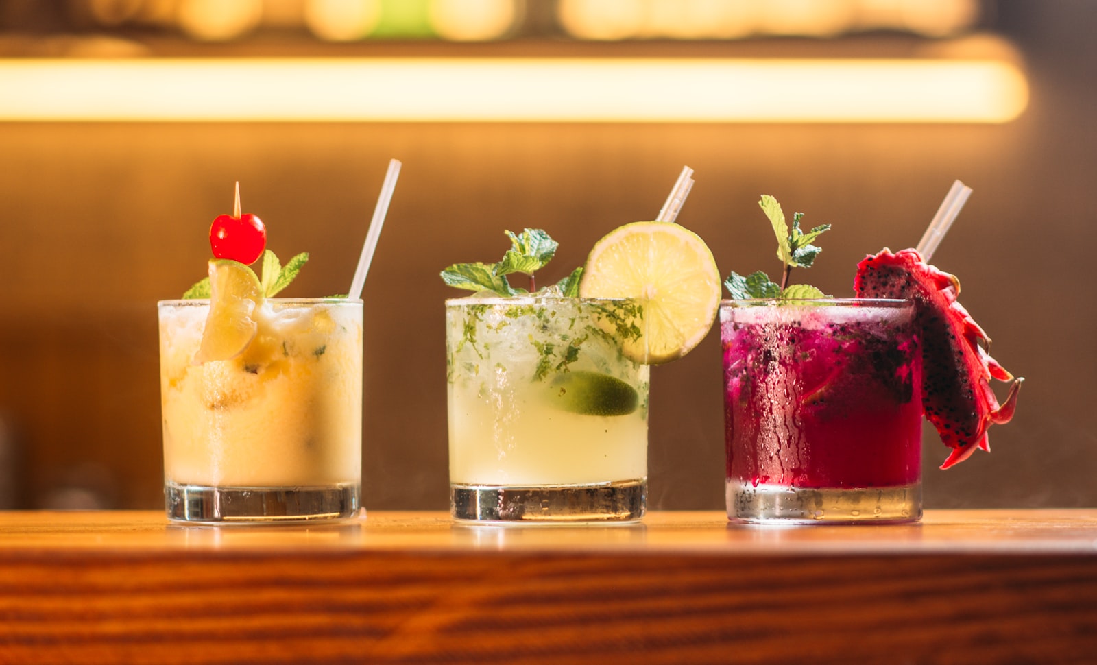 Brunch cocktails on the bar